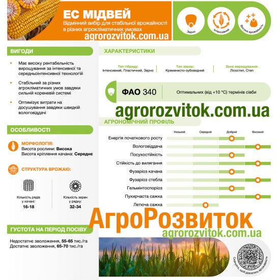 Кукурудза ЕС Мідвей Лідеа - інтенсивний лідер для рекордних урожаїв (ФАО 360)