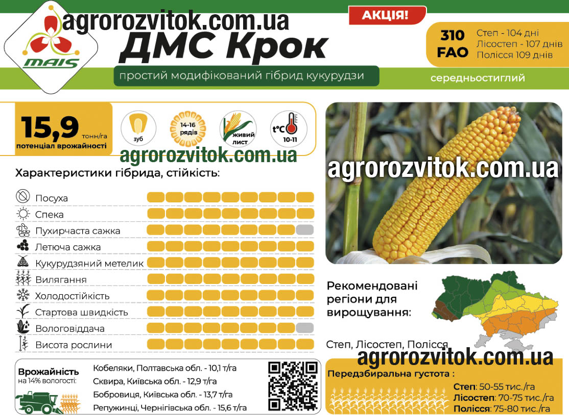 Кукурудза ДМС Крок Маїс Кукурудза ДМС Крок Маїс