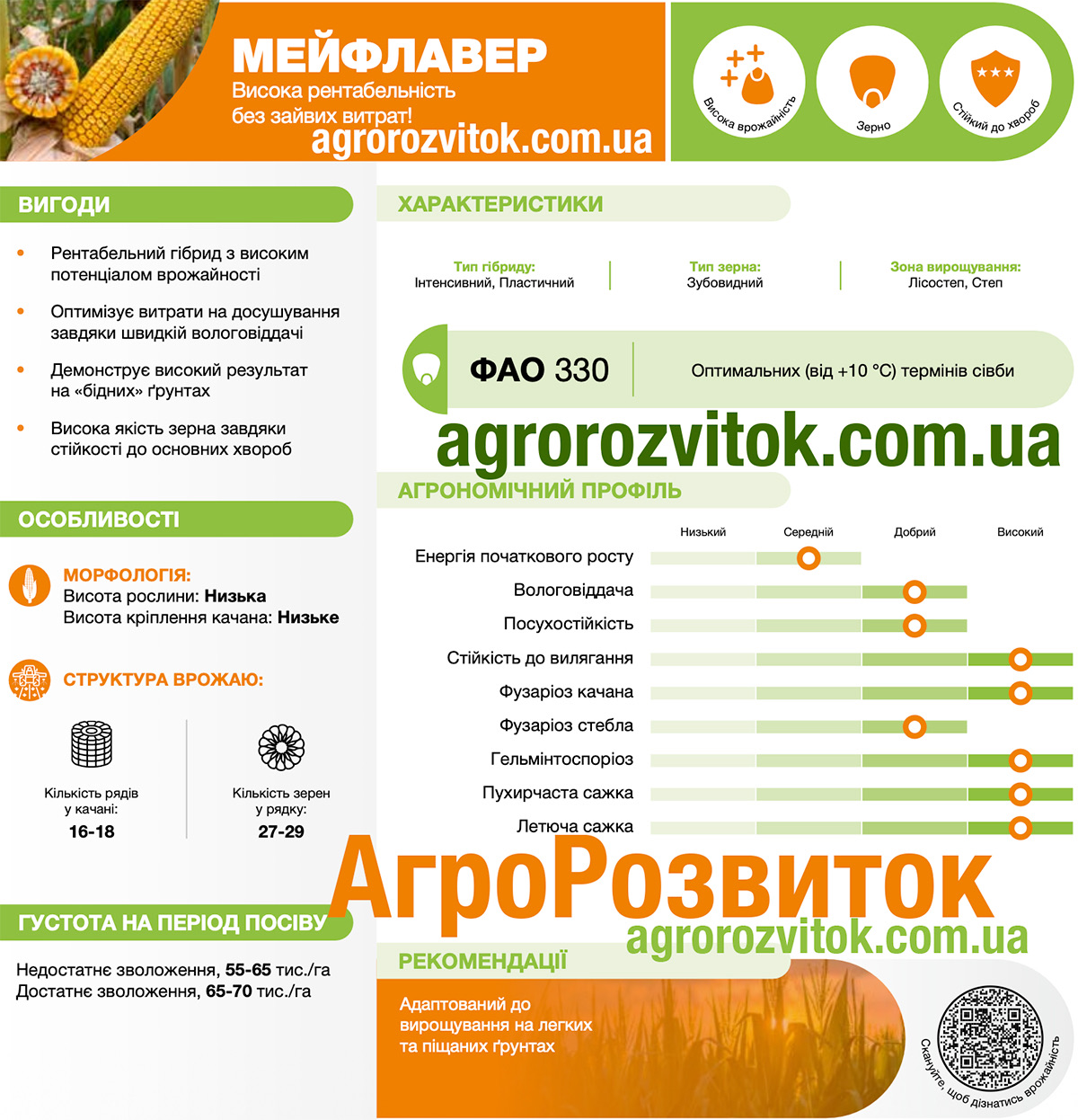 Кукурудза Мейфлавер Лідеа