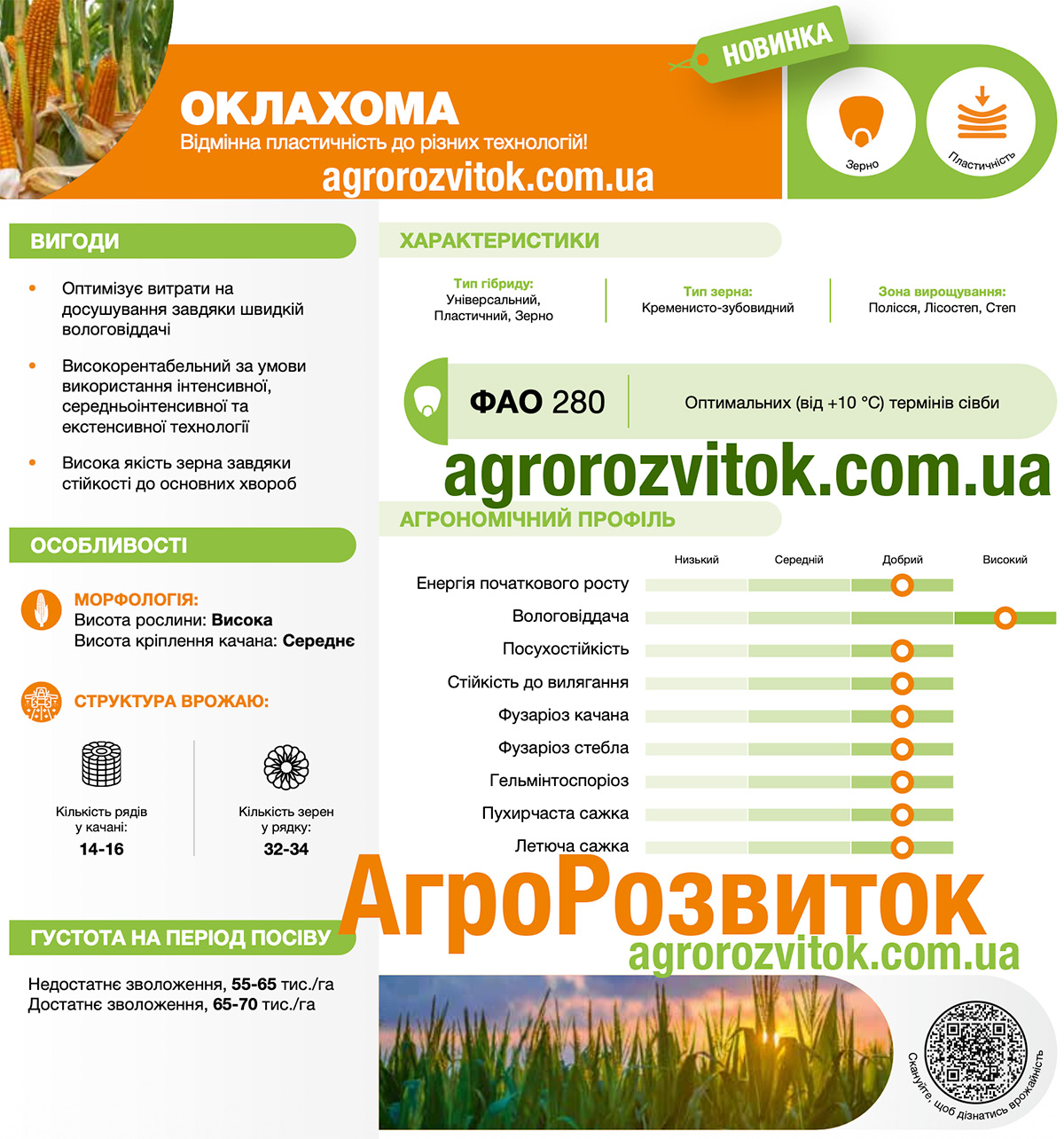 Кукурудза Оклахома Лідеа