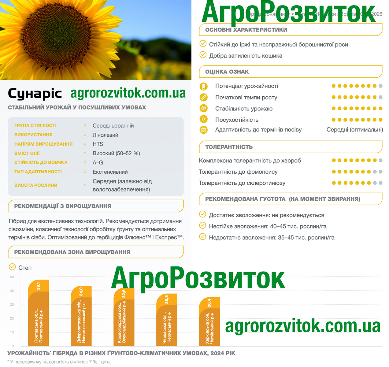 Сунаріс соняшник Сингента