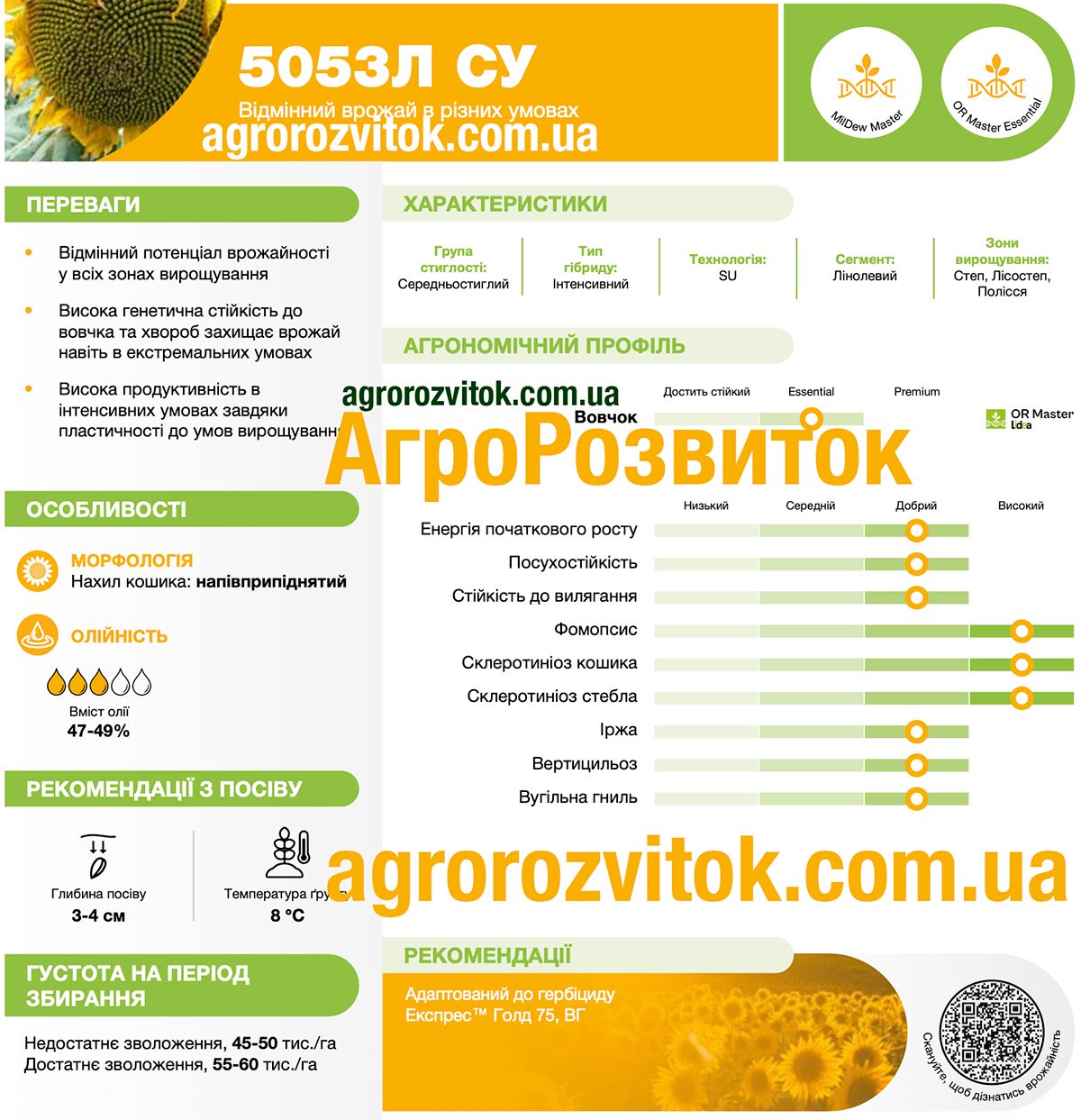 Соняшник 5053 Лідеа
